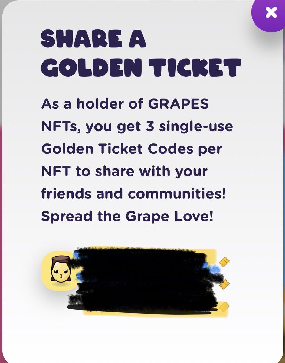 3 GIVEAWAY ALERT 

I've got 3 Golden Tickets for the $GRAPE pre-sale up for grabs! (1 per winner) 

To enter: 
 Follow me 
 Retweet this 
 Tag 2 friends below

Dive into the 
<a href="/JoinGrapes/">The GRAPES</a>
 revolution! 

Ends Wednesday 5:00 PM ET