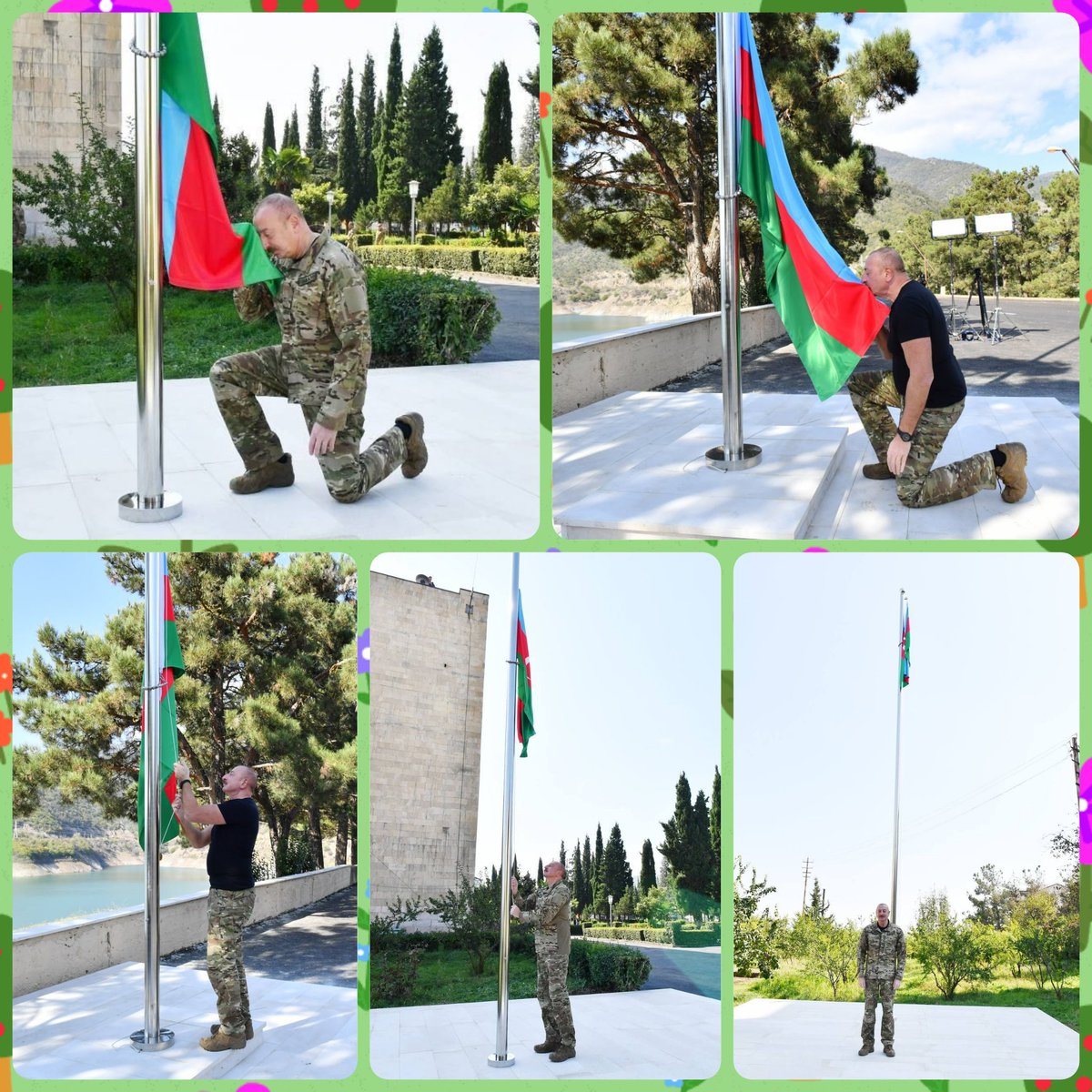 Azərbaycan Respublikasının Prezidenti İlham Əliyev oktyabrın 15-də Ağdərə şəhərində Azərbaycan Respublikasının Dövlət Bayrağını ucaldıb.✌🏻🇦🇿
#QarabağAzərbaycandır!
#KarabakhisAzerbaijan!