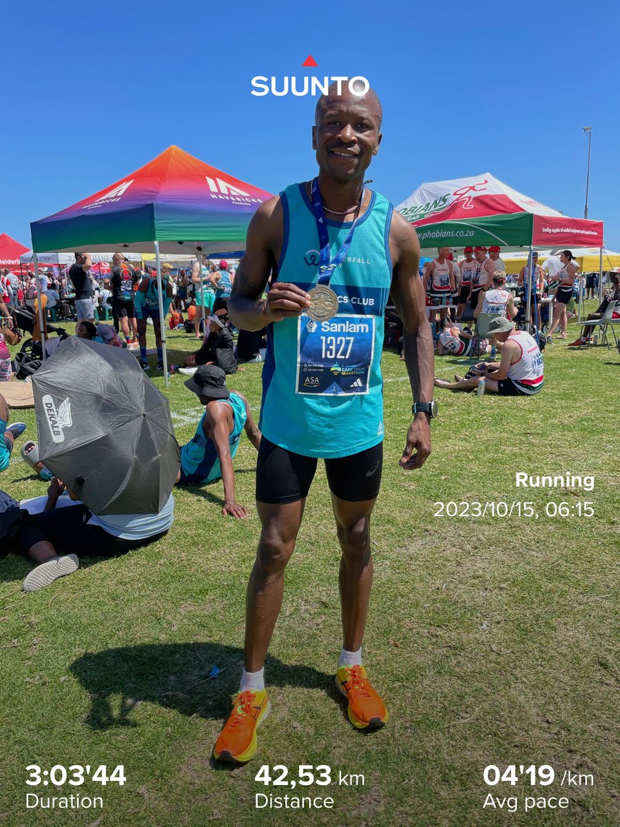 Wisani_L's tweet image. I came I ran I gave it all , is not easy is nave easy.@CTMarathon what a beautiful race. 💙🌊💙
#SanlamCapeTownMarathon
#SCTM