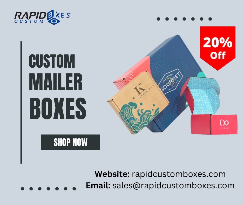 rapidcb's tweet image. Explore our wide range of custom mailer boxes for your brand. From printed mailer boxes to custom mailer boxes with logo, we've got you covered!

bit.ly/3rUTO3p

#RapidCustomBoxes #CustomMailerBoxes #MailerBoxes #MailerPackaging #CustomBoxes #CustomPackaging #packaging