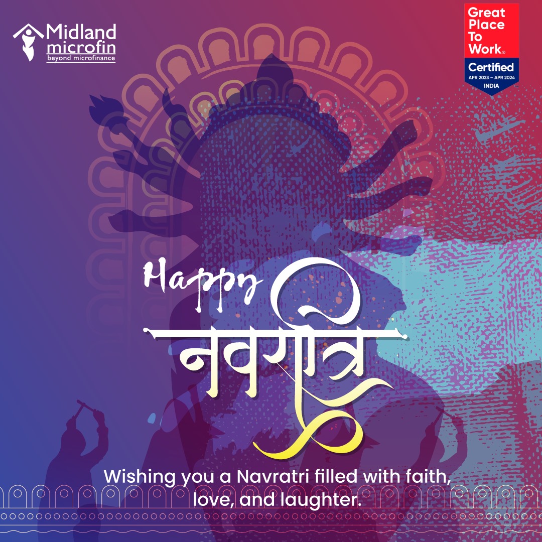 MidlandMicrofin's tweet photo. May this festive season bring you the light of prosperity.
Midland family wishes you a very Happy Navaratri. 🙏🏻🌻
#Midlandmicrofinltd #MidlandFamily #Hardilmeinmidland  #HappyNavaratri  #Navratrispecial #FestivalOfLights https://t.co/vknxZjvTF9