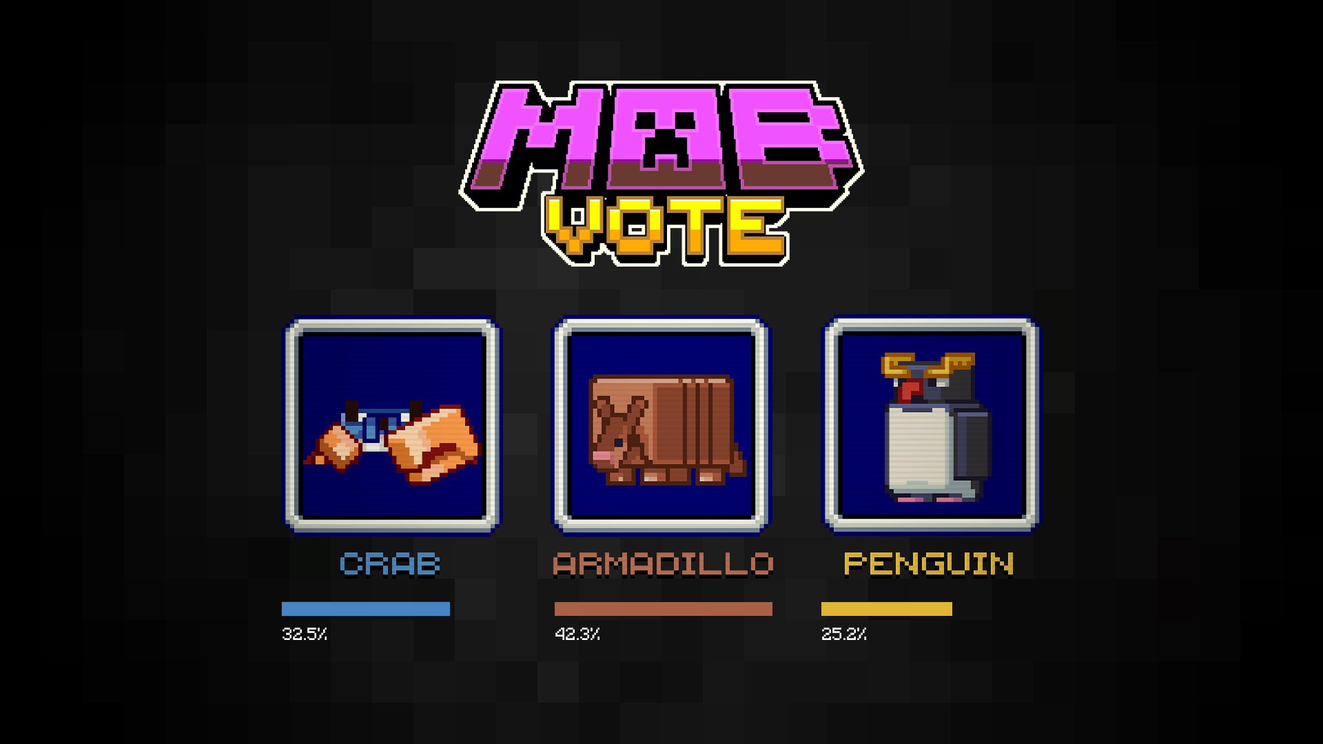The Armadillo wins the Minecraft Mob Vote 2023