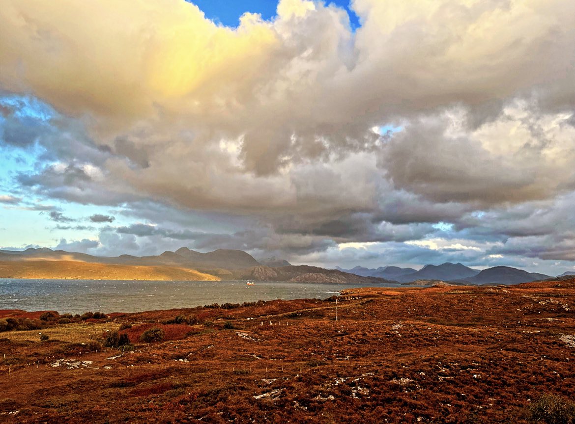 MarkTromBoyd's tweet photo. Views across to the Torridon Mountains. https://t.co/fjYxQyBHDc