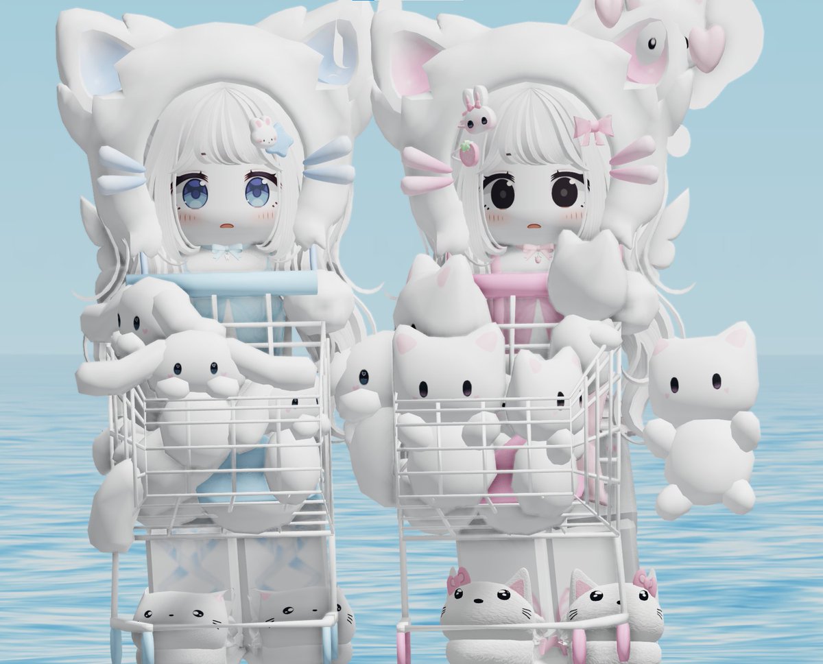 GUYS LOOK AT HOW FREAKING CUTE THESE CAT HOODS ARE @OceanOrbsRBX MADE THEM OMMGG