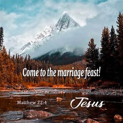 Hinesite's tweet photo. “Come to the Feast.” 🙏
Matthew 22:4 #28thSunday 

Obeying God matters. Showing up for significant relationships matters. We are members of God’s chosen people today, baptized into the life of Christ and his Church.  May our minds and hearts be open to God’s gracious invitation. Have a #Blessed Sunday and a “Winning” week my friends! 🙏 #stayinFaith