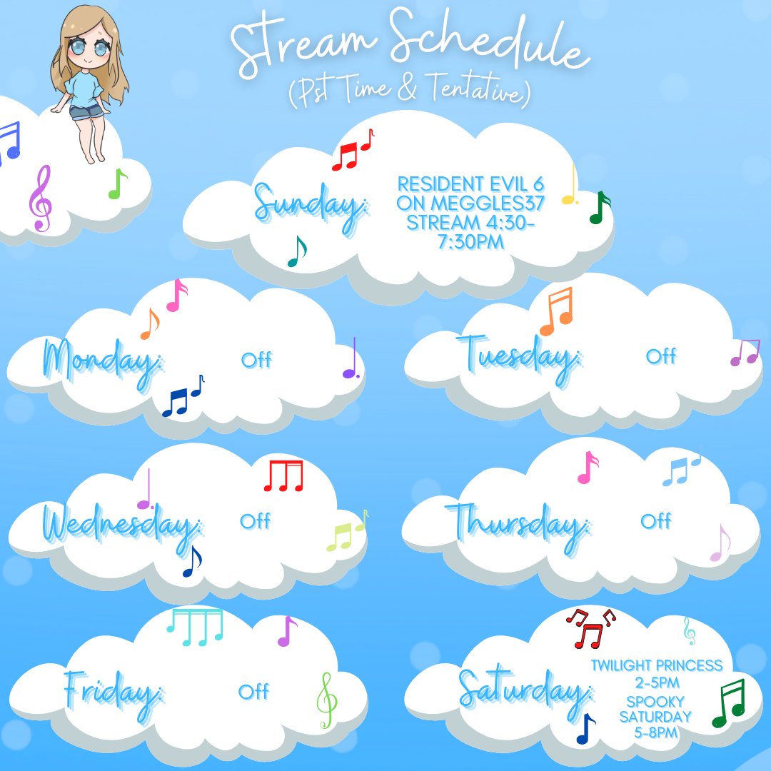 kemu131's tweet photo. Here's my stream schedule for the week! Excited to play some more Resident Evil 6 on @Meggles37 stream today!
#twitchaffiliate #smallstreamer #streaming #streamcommunity #residentevil6 #collabstream #twilightprincess #colinalegacy #spookyseason #streamschedule https://t.co/ReJo55brXX