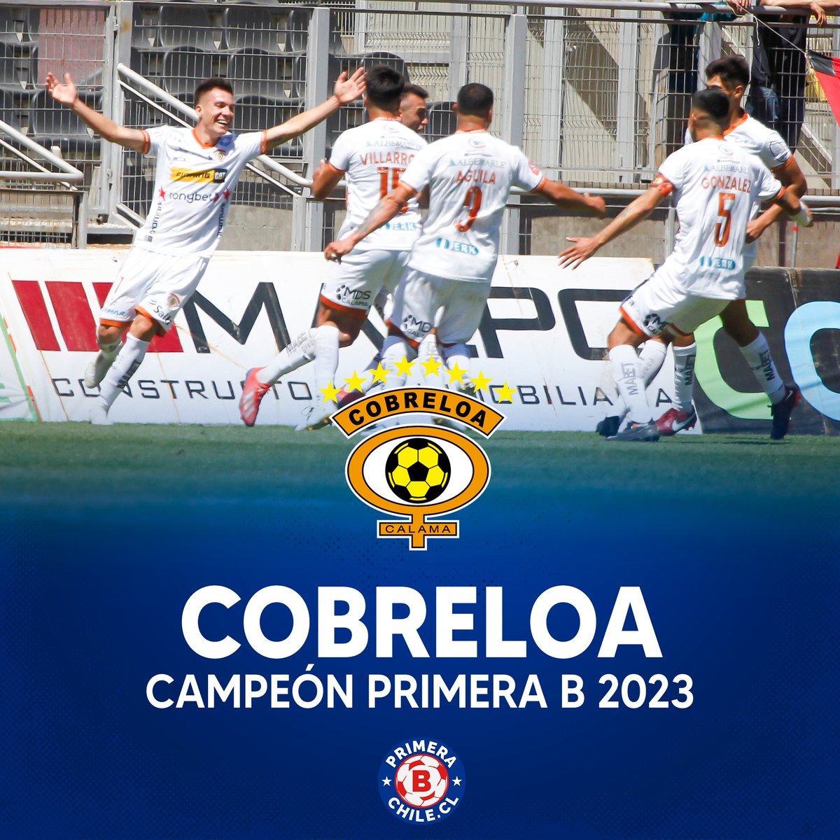 primerabdechile's tweet photo. COBRELOA ES EL CAMPEÓN DE LA PRIMERA B 2023!!!

Luego de 8 años, el equipo loíno vuelve a Primera Division. ¡Felicidades! https://t.co/v5j5KwZoU4