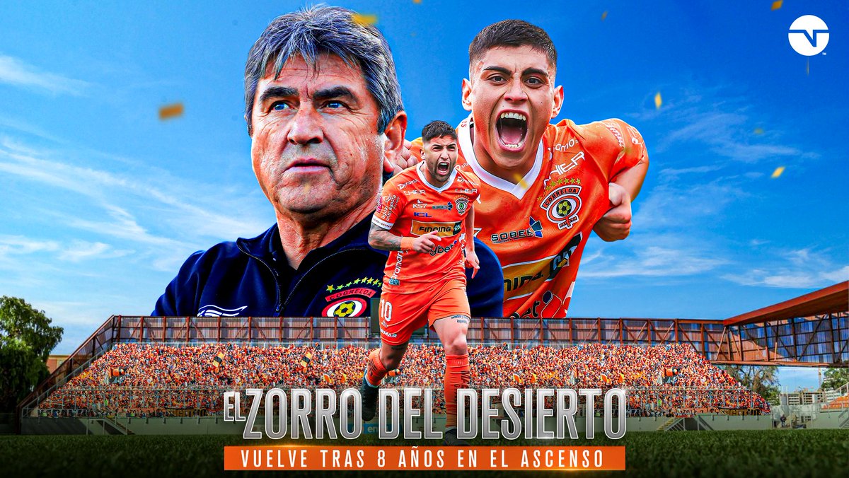TNTSportsCL's tweet photo. 🏆🦊⬆ ¡EL CUARTO GRANDE ES DE PRIMERA!

Cobreloa venció en el final a Rangers en Talca, y con la derrota de Santiago Wanderers en Iquique, los Zorros del Desierto regresan a la Primera División.

#PorElAscensoxTNTSports https://t.co/FUpKA7BEW7