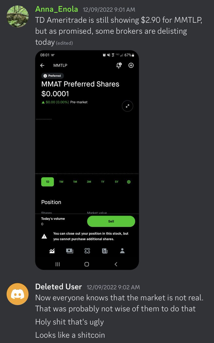FuzzyMunky_'s tweet image. That’s why we shared our #VoltronDD on all of the #METAMANIPULATION we tracked for investor protection. 

$MMTLP went to .0001 per share as expected on 12/9 because that was supposed to happen by @FINRA as GP asked of them like Ken told us in November last year it gets rugpulled.