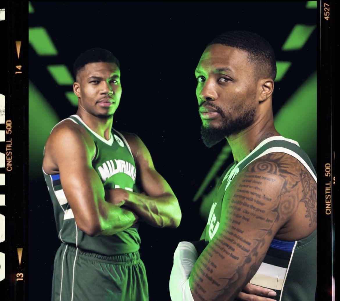 Ballislife's tweet photo. THEN AND NOW!

📷 @Bucks https://t.co/3aBrb5xa5C