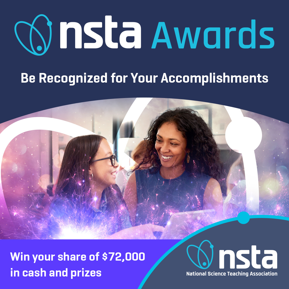 Apply or nominate for our 6 unique #NSTA awards celebrating outstanding #science educators. With $72,000+ in cash &amp; prizes, it's your time to be recognized and rewarded!🏆
Don't miss this chance, nominate or apply today!: tinyurl.com/2s4k2akw
#Awards #Excellence #STEM #Teacher