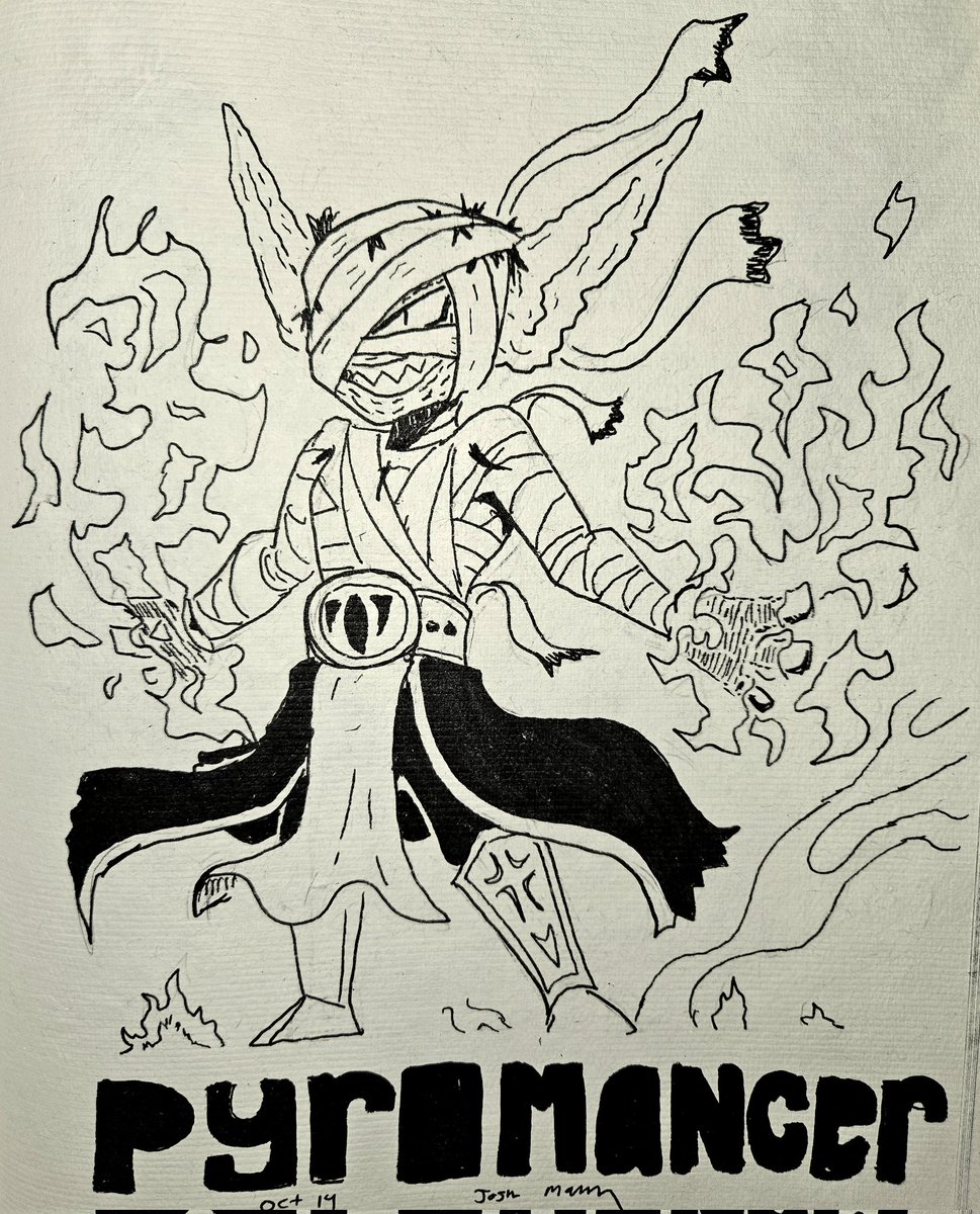 Jojo_again's tweet photo. I missed yesterday's #Gobtober2023 prompt, so I'll make it up today.
#pyromanic #barbarian #goblins https://t.co/jV3pZaaCwv