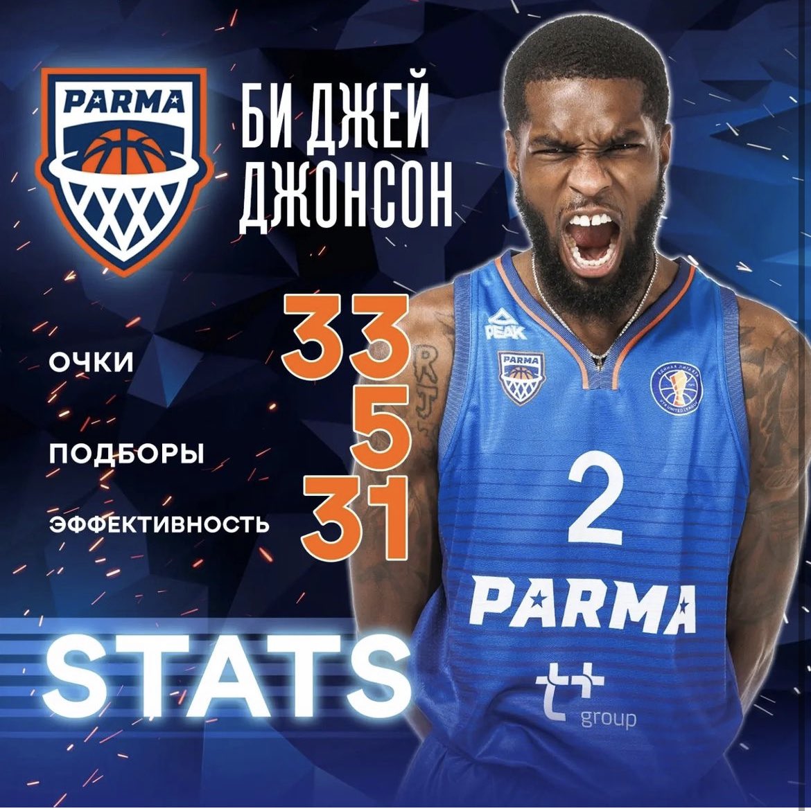 BJ Johnson had a monster performance against <a href="/cskabasket/">CSKA Moscow</a> at <a href="/VTBUL/">VTB League</a> with:

🎯 33pts (5-6 3PT, 6-10 2PT)
💪🏼 5reb
🔝 31rnk

Beast <a href="/Bean_J20/">BJ Johnson</a> <a href="/YouFirstBasket/">You First Basketball</a>
