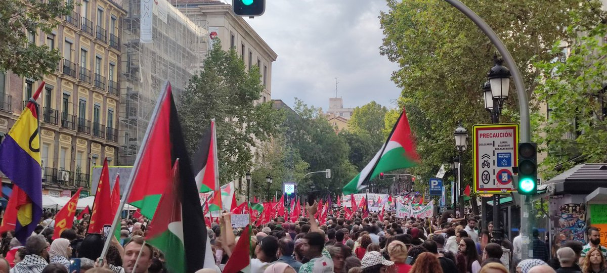 Julio_Rodr_'s tweet photo. Madrid sale a la calle en apoyo a Palestina, al grito de "No es una guerra, es un genocidio".
#NoEnMiNombre
#MadridConPalestina https://t.co/f0FuYksCJp