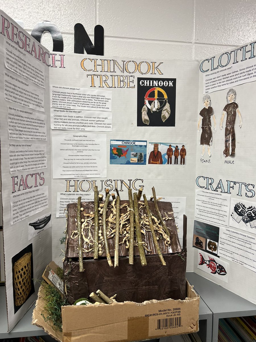 Our 5th grade students’ Native American projects are on display in the library. They researched different tribes and created models on the different types of homes. Way to go 5th grade!