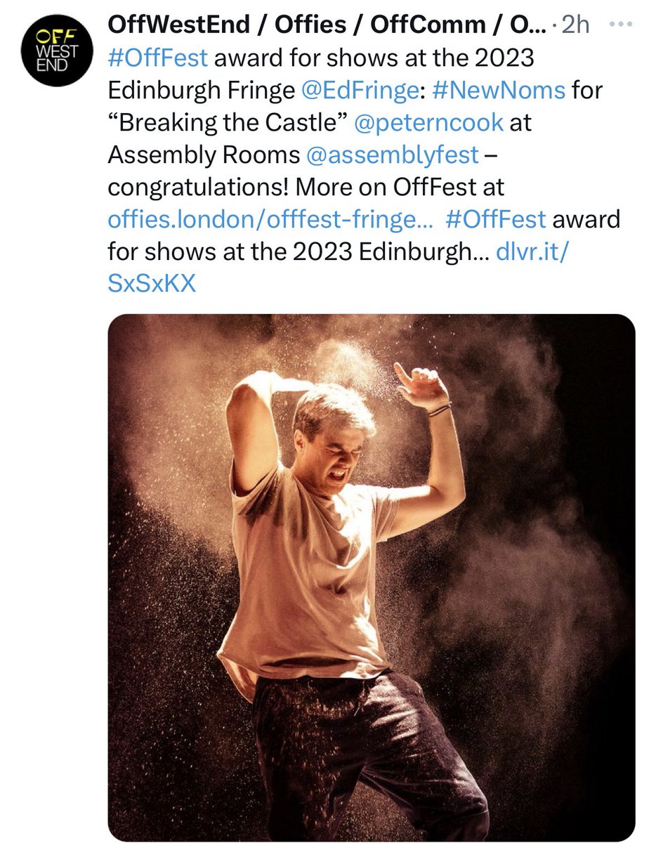 peterncook's tweet image. Brilliant news that “Breaking The Castle” written &amp;amp; performed by me has been nominated for an #OffFest Award for performances at the @edfringe Great to hear right before the “Best of Edinburgh Season” @ThePleasance shows 7pm 17&amp;amp;18 Oct. Book now! pleasance.co.uk