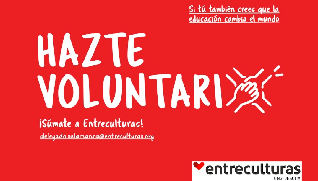 Si vives en Salamanca y tú también crees que la educación cambia el mundo…¡Hazte voluntario de Entreculturas! Ponte en contacto con nosotros y únete a nuestra delegación.