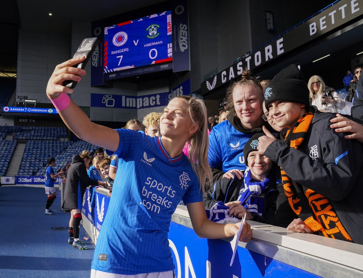 RangersWFC's tweet photo. 💙✨ Thank you to all the fans for your incredible support today at Ibrox. https://t.co/wWAW0XpvEF