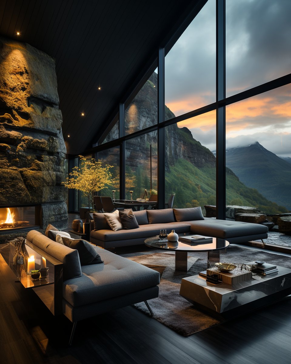 High ceiling home.