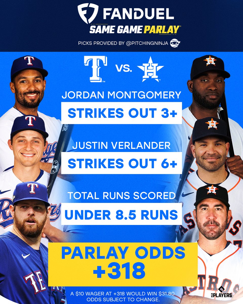 A Texas-sized showdown in Game 1 of the #ALCS. Picks via @PitchingNinja. Odds via @FDSportsbook