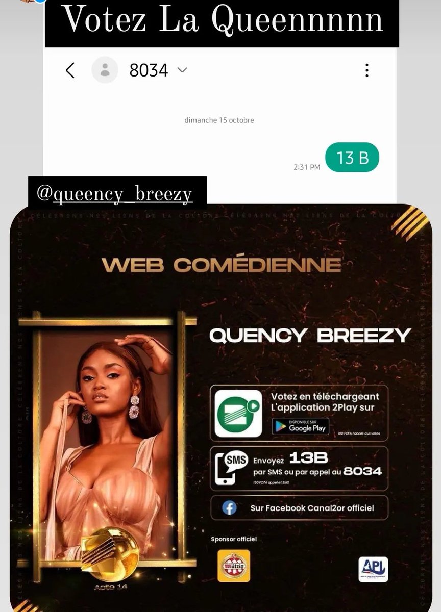yemargent's tweet photo. N'oubliez pas de voter... @QueencyBreezy https://t.co/qZUyMLGiuL