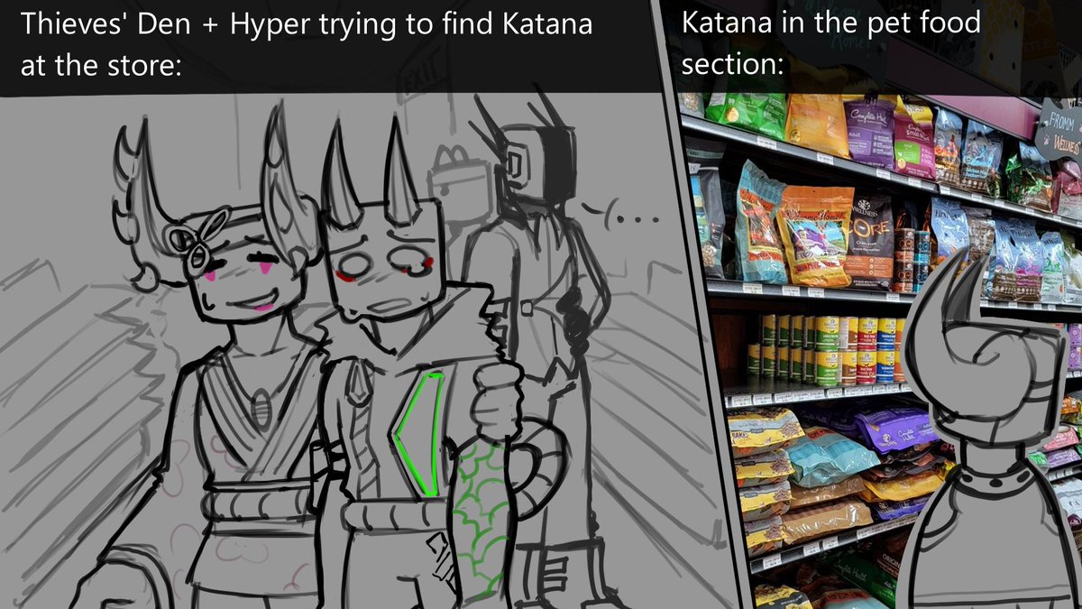 ispacesoul's tweet photo. Katana got lost another 3 times that week #phighting #phightingart #phightingfanart https://t.co/NgMEOWcxsU