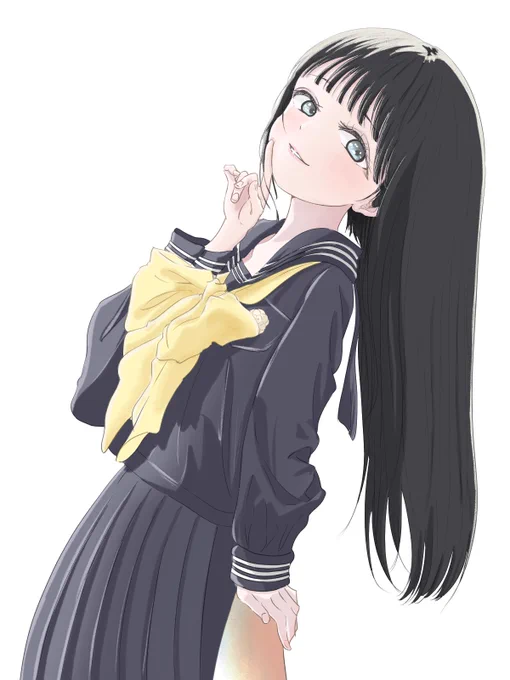 明日ちゃんのセーラー服 12巻表紙の模写しましたもし気になったら本物を見てくれ!!マジで可愛いから〜 