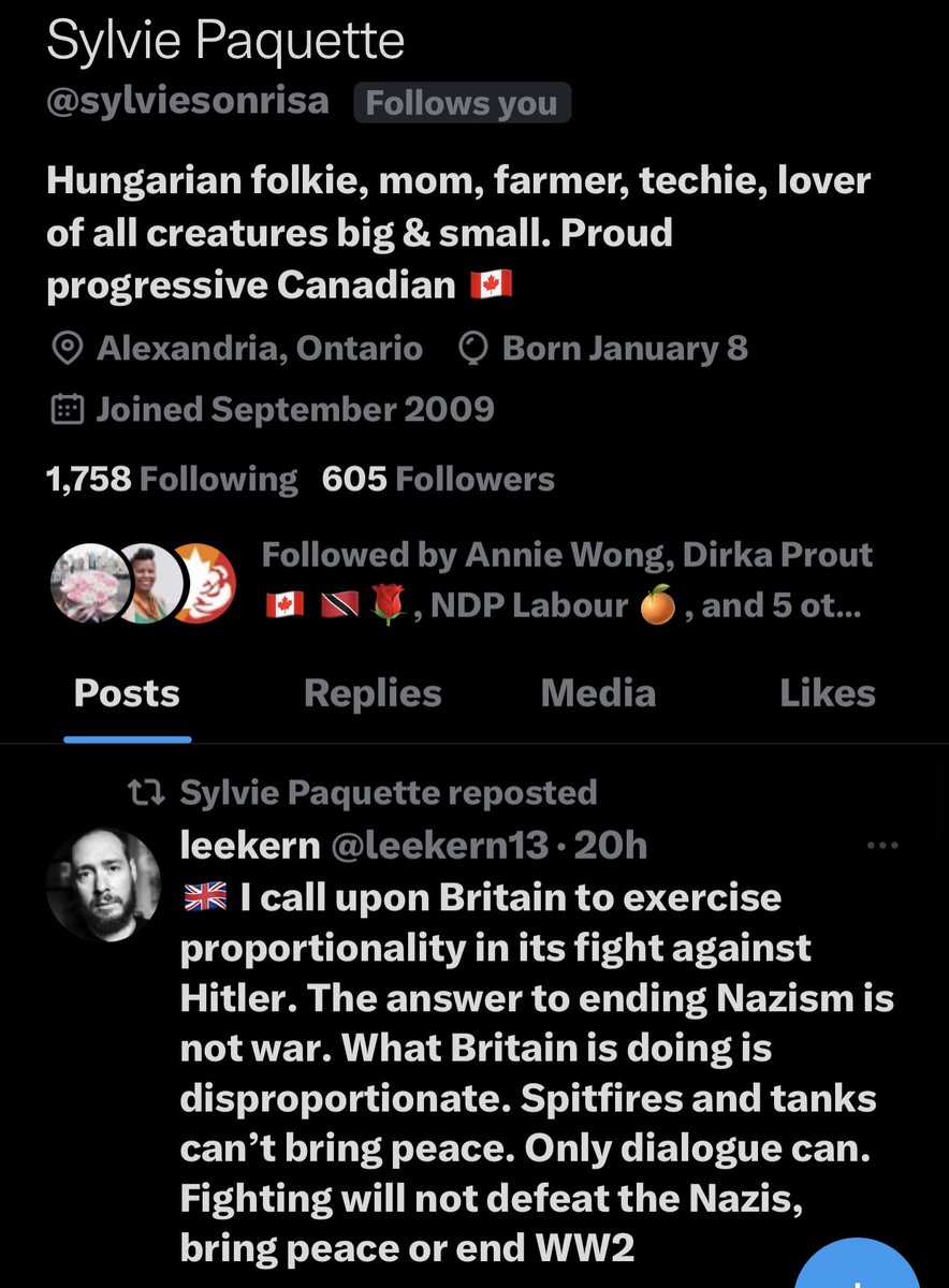 Hey <a href="/OntarioNDP/">Ontario NDP</a> come and get one of your members comparing Palestinians to Nazis and advocating for their destruction.

Her feed is not only Holocaust denial material it’s actively cheering on war crimes.