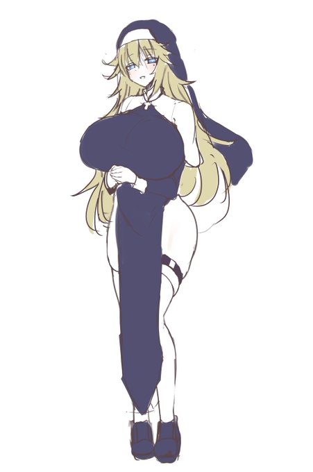 おっとりシスターさん描きたい 