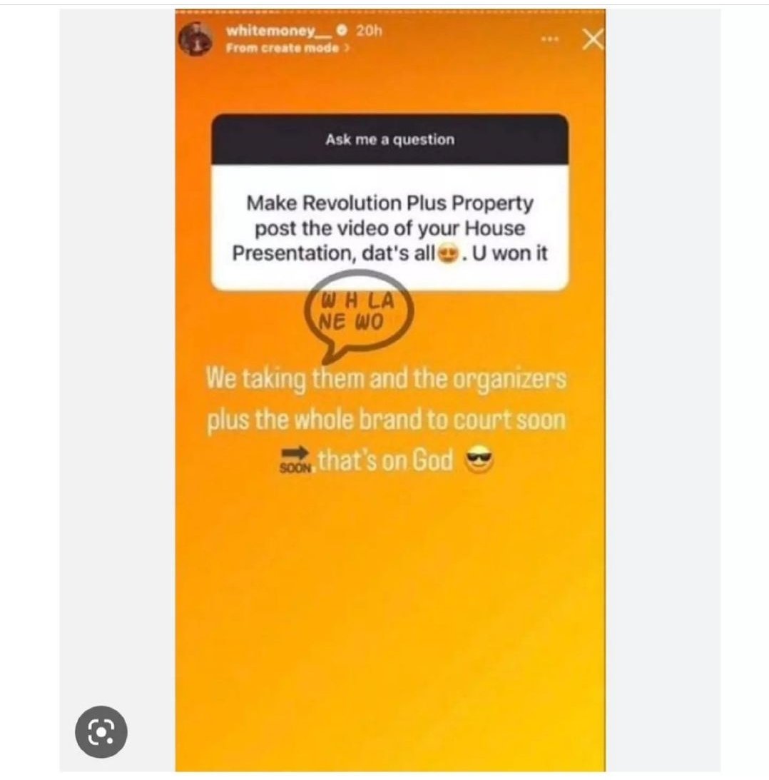 LimaMali18's tweet photo. Why are they like this as soon as they win #BBNaija #BBNaijaAllStars https://t.co/vlTdHtTGYi