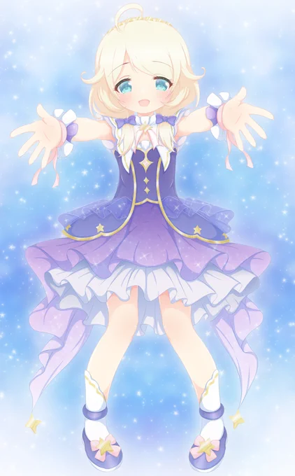 異次元フェスU149のぼり企画のトゥインクル・フューチャー遊佐こずえ全体イラストです!#U149祝7周年 おめでとう!#遊佐こずえ 