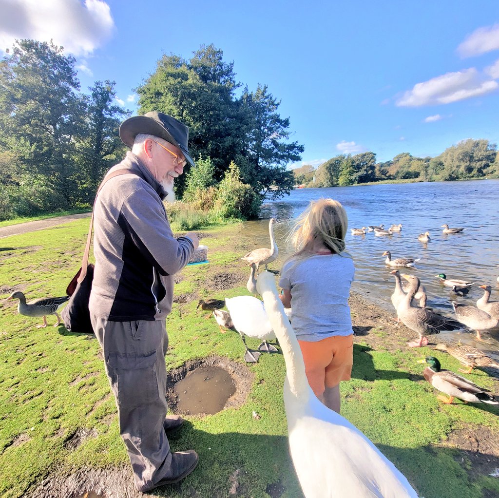 Running2staysa1's tweet photo. Whittlingham yesterday, let's not mention the parenting, demand reduction gymnastics it took to get them there & then round the broad... pictures show the nice 5% oh & the Swan taller than E that nibbled him 😉🤣 #norfolkbroads #family #walk #demandavoidance https://t.co/Zgv1Lz72aM