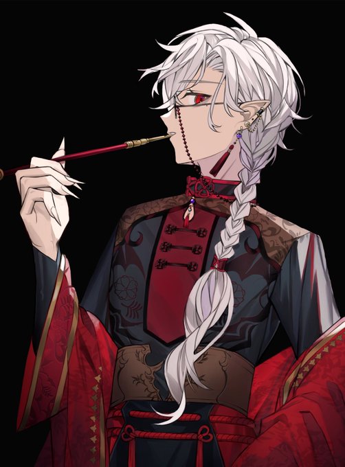 「smoking pipe white hair」 illustration images(Latest)