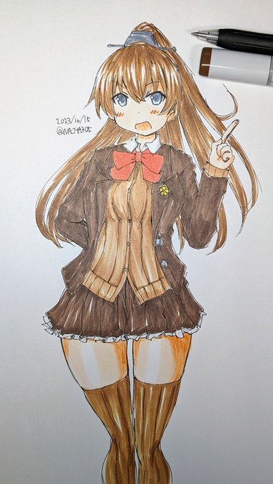 「brown thighhighs」 illustration images(Latest｜RT&Fav:50)
