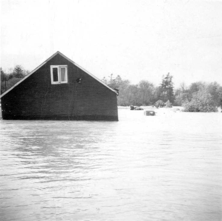 CraigBaird's tweet photo. Today in 1954, Hurricane Hazel hit Toronto, becoming the worst natural disaster in the city's history. 

The hurricane was first identified on Oct. 5, 1954 off the coast of Grenada. 
At 4:30 p.m. on Oct. 15, the hurricane began to dump heavy rain on Toronto.
At 7 p.m. there was a brief pause but it was not the eye, only a break before a true deluge began.

Heavy winds soon slammed into the city, coupled with torrential rain. The area around the Humber River had been deforested so water quickly flowed into the river causing it to flood.

Water levels rose by as much as six to eight metres during the storm.
Highway 400 was under three metres of water in some places near Bradford, Ontario.

At 11 p.m., the first death was reported when a car was swept into the Humber River, killing all the occupants. 
As the flooding increased, passenger trains were knocked off their tracks and 40 bridges were destroyed or severely damaged. 

At Woodbridge, the Humber River swelled to 107 metres in size at a narrow point, killing nine people and leaving hundreds homeless. 

The hurricane dropped 214 mm of rain in Snelgrove, Ontario, including 90 mm in three hours.

A total of 81 people died, 30 of which were killed on Raymore Drive when the flooding river tore homes from their foundations. The homes were swept downstream. It also destroyed 366 metres of road in that area.

Two men, off-duty police officer Jim Crawford and building contractor Herb Jones, used a small boat to rescue 50 people through the night. 

Over 800 soldiers were sent to Toronto to assist with cleanup and providing items for homeless residents. 

After the hurricane, conservation authorities, municipalities and the province worked together to develop a plan for flood control and water conservation. 
Large dams, reservoirs and flood control channels were built.

Regulations were also enacted to restrict developments in flood plains, so rivers could flow naturally. 

If you enjoy my Canadian history content, you can support my efforts with a donation at https://t.co/u12Dmz8vKv

Sources:
https://t.co/o4lyK82tO4
https://t.co/kNuggp69Ox