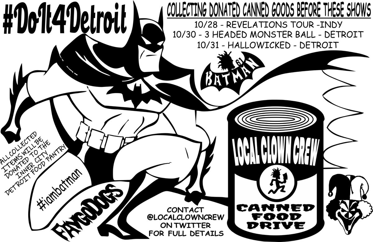 #DoIt4Detroit 

#Hallowicked Canned Food Drive.

Please share this on your other socials.