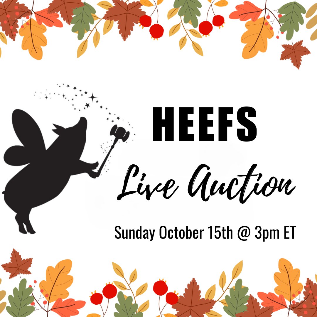 Ready for some Sunday excitement? Join us today at 3:00 PM ET on our FB page facebook.com/happilyeverest… for the HEEFS Live Online Auction. Andrea, our auctioneer extraordinaire, will guide us through a world of amazing items. Get ready to bid, win, and support HEEFS!