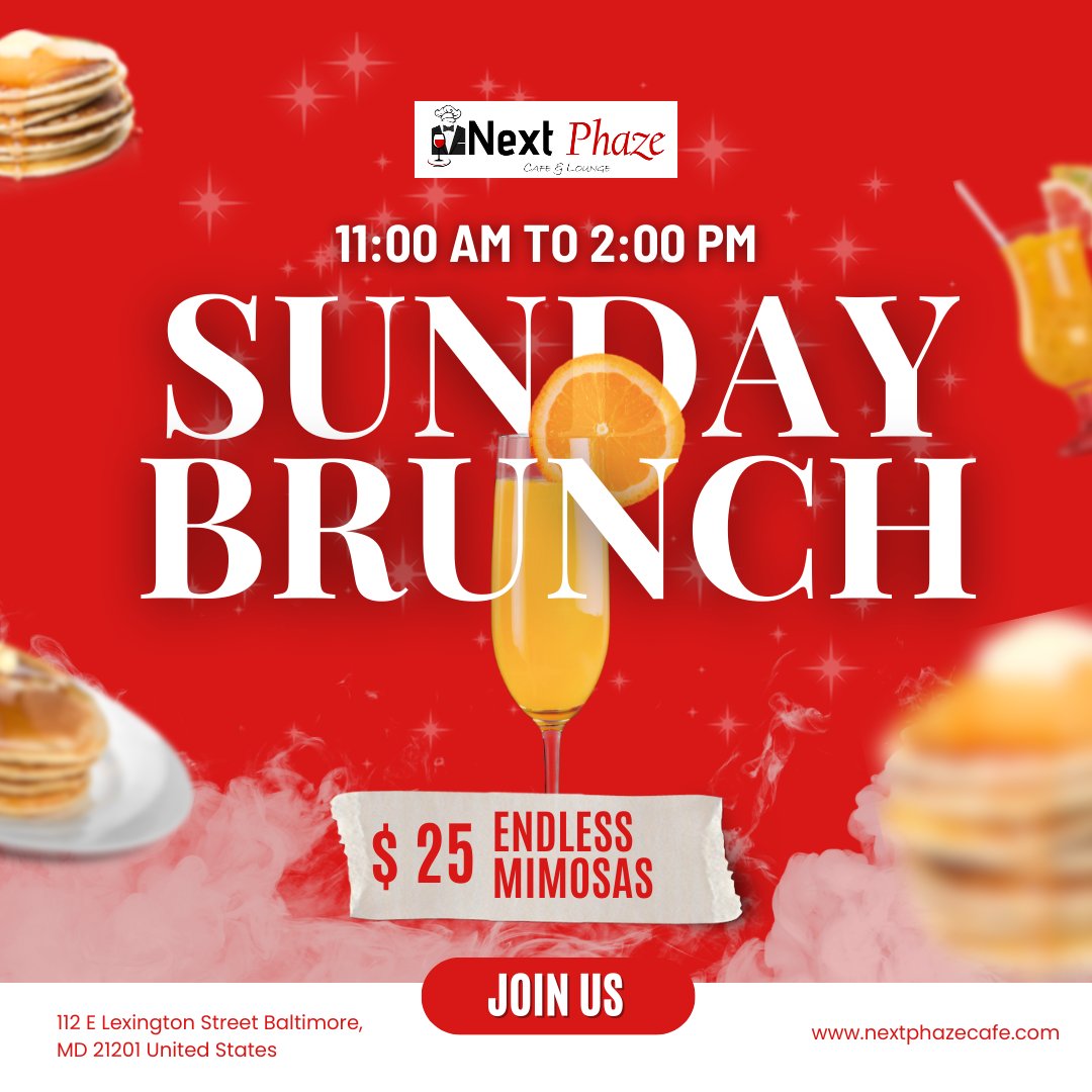 NextPhazeCafe's tweet photo. Come, join us and make your Sunday extra special with a unique blend of brunch favorites and Southern dishes. See you there!🌤️ https://t.co/egefQSlbQM