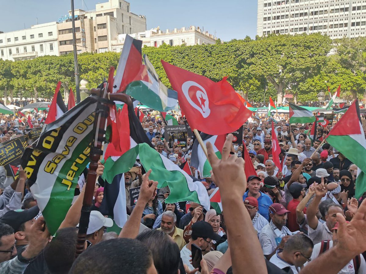 NahdhaTunisie's tweet photo. صور من المسيرة التضامنية لجبهة الخلاص نصرة للشعب الفلسطيني🇵🇸🇹🇳
#FreePalestine 
#طوفان_الأقصى 
#تونس https://t.co/TLDrtEDLFL