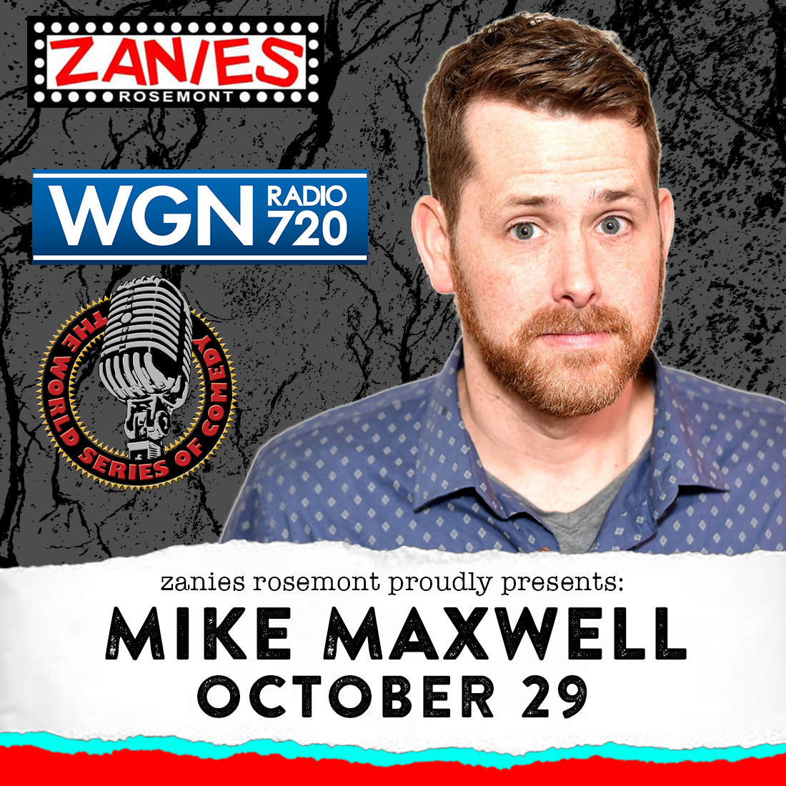 Comedian and Zanies favorite @themikemaxwell returns for one night only on October 29! You hear him on WLS-890 and WGN-720 AM and caught him on the 2021 World Series of Comedy. Now grab your tickets to see him LIVE on the Zanies stage! Tix and info--> bit.ly/Rosemont_Maxwe…