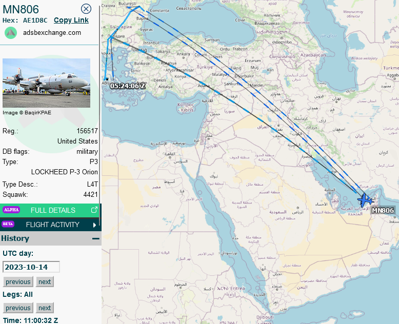 SirListenalot's tweet photo. Great to see #EP3E #AE1D8F as #FE45 today. This Souda based airframe has been displaying #AE1D8C for weeks (months?), which actually belongs to his colleague based at Isa, Bahrain (usual call sign #MN806) https://t.co/5yHWyJhFiz