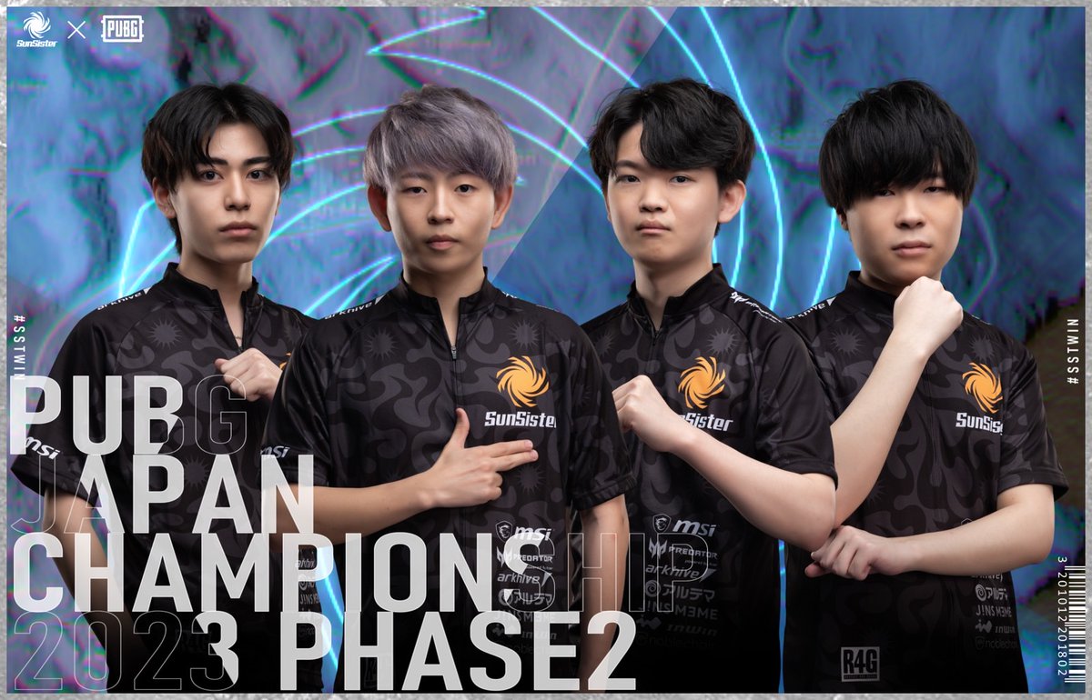 【#PUBG JAPAN CHAMPIONSHIP 2023 Phase2】
Week3 DAY9
最終日選手達は本当に死力を尽くしました！
総合2位373ptでFinishです。
9日間合計45試合ここまで長い間応援してくれた皆様本当にありがとうございました！

【Roster】
<a href="/runaxq/">なお🐻</a>
<a href="/Taewon528/">Tae9</a>
<a href="/Fantan__/">Feaven</a>
<a href="/Imhac_pubg/">Imhac</a>

#PUBGEsports #PJC2023