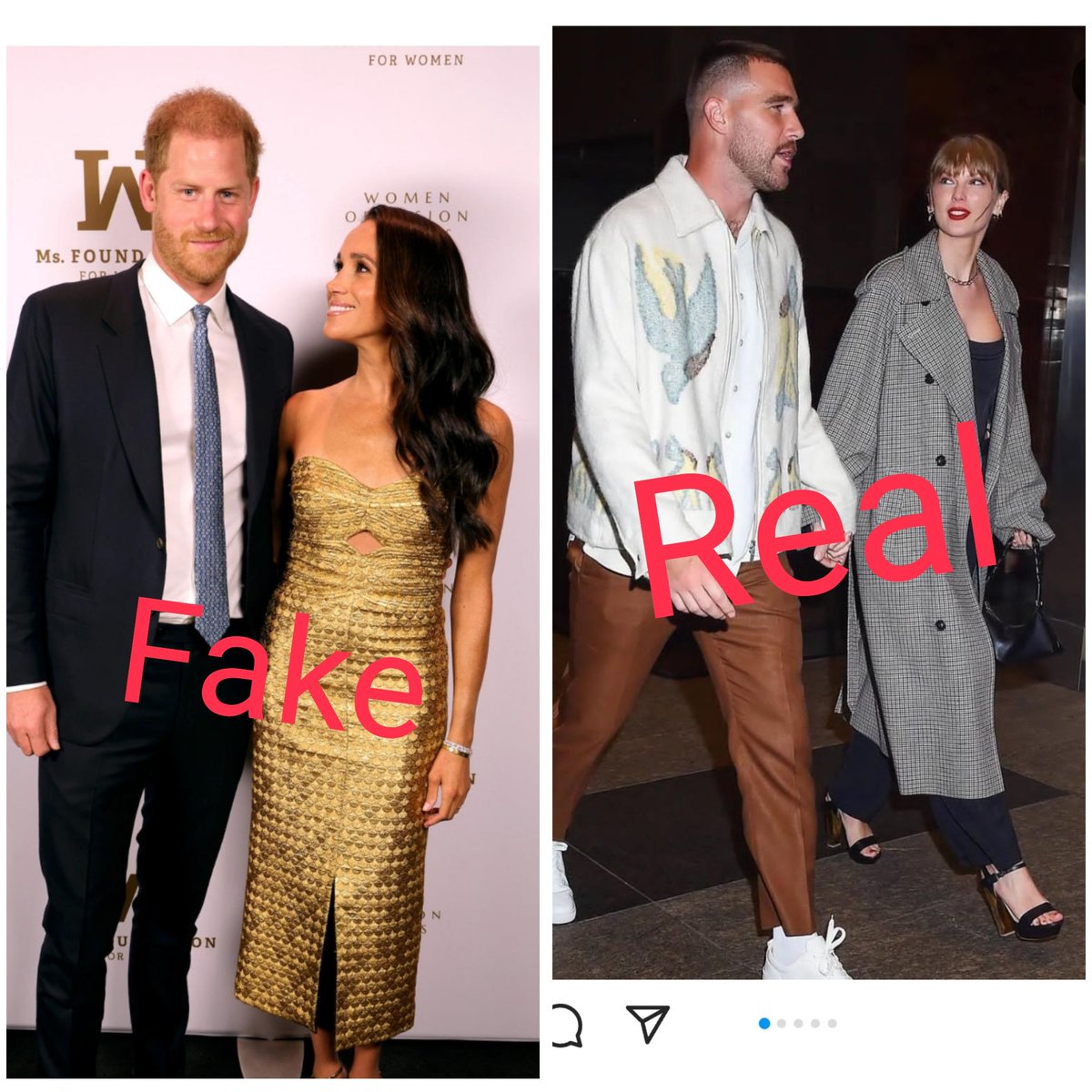 LisaAppel's tweet photo. Taylor-real emotion while looking at her man..  Megsie-completely fake https://t.co/D5oznCAWjl