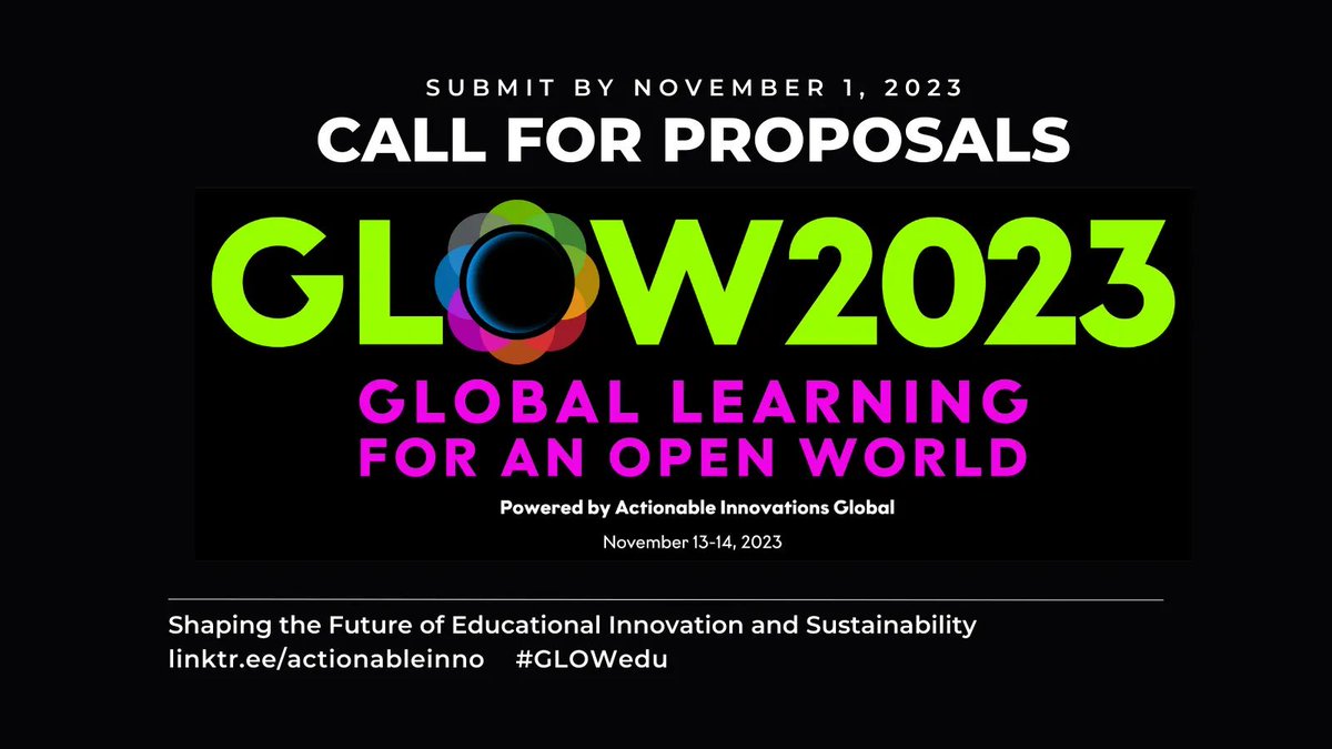 GlobalEdAction's tweet photo. Calling all education trailblazers! ๐ Share your insights and innovations at the 2023 Global Learning for an Open World Conference. Submit your proposals here: https://t.co/NhIu23j1na #EdInnovators #EdLeadership https://t.co/zvZGqdB3wR