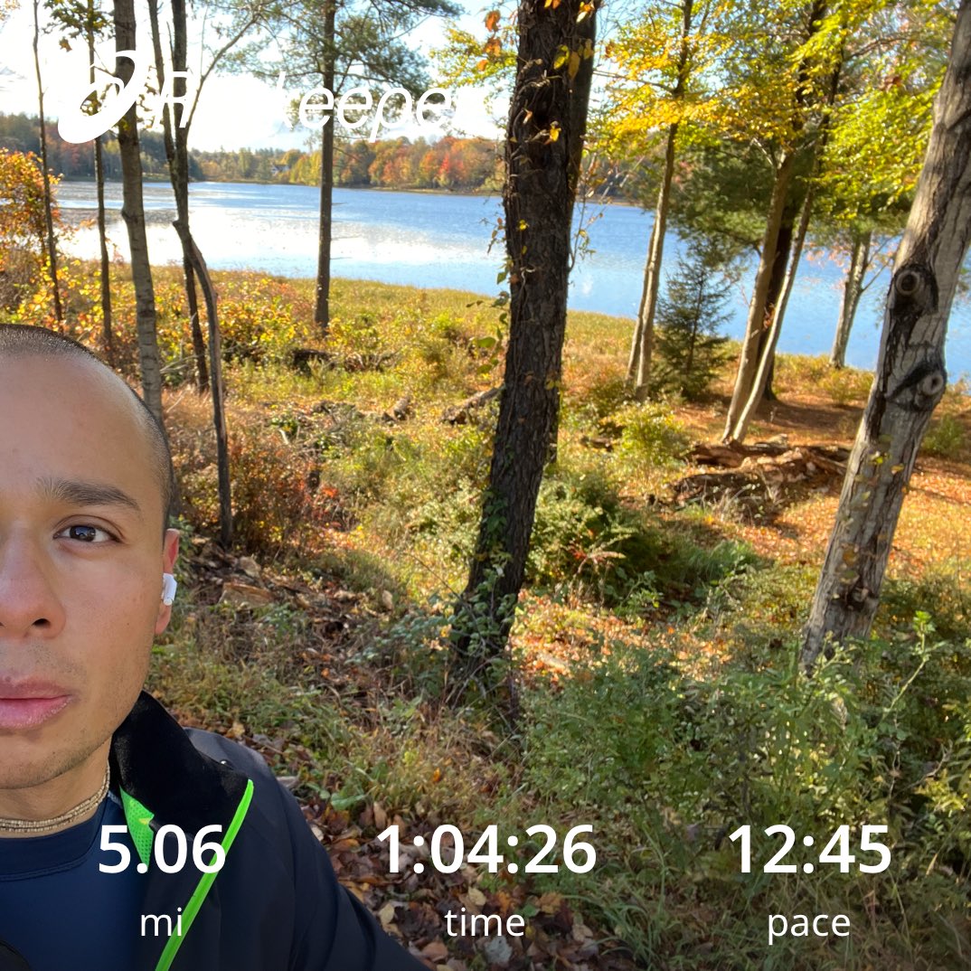 #miles #run and #yoga of life breathing. Listening to #Thoreau .