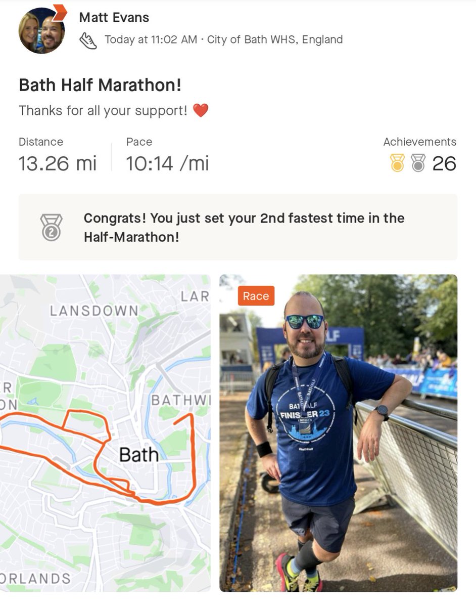 Pleased with that! #BathHalf