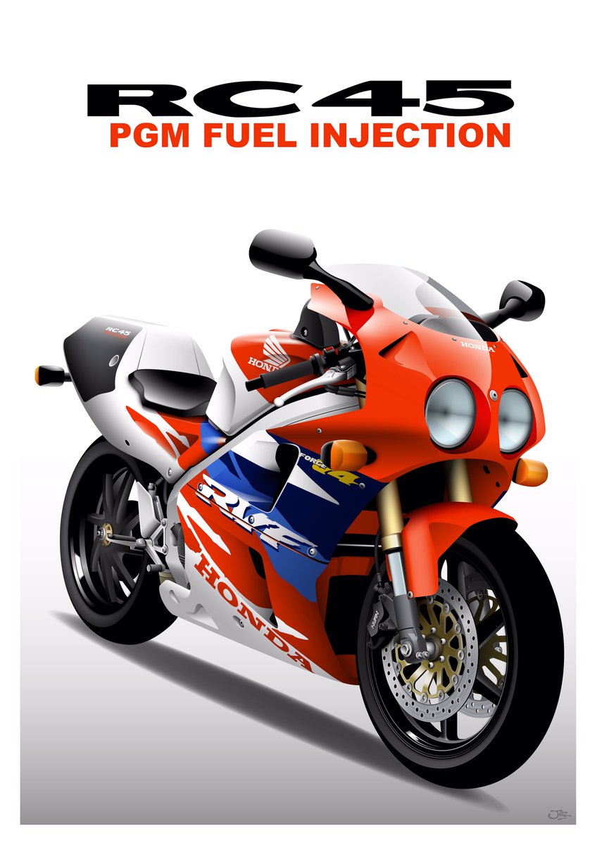 jezdrawspicture's tweet image. I’ve managed to draw for about four hours this weekend without shoulder pain. A promising first step. Not enough to show, so let’s have some love for #Honda v4’s #RC30 #RC45