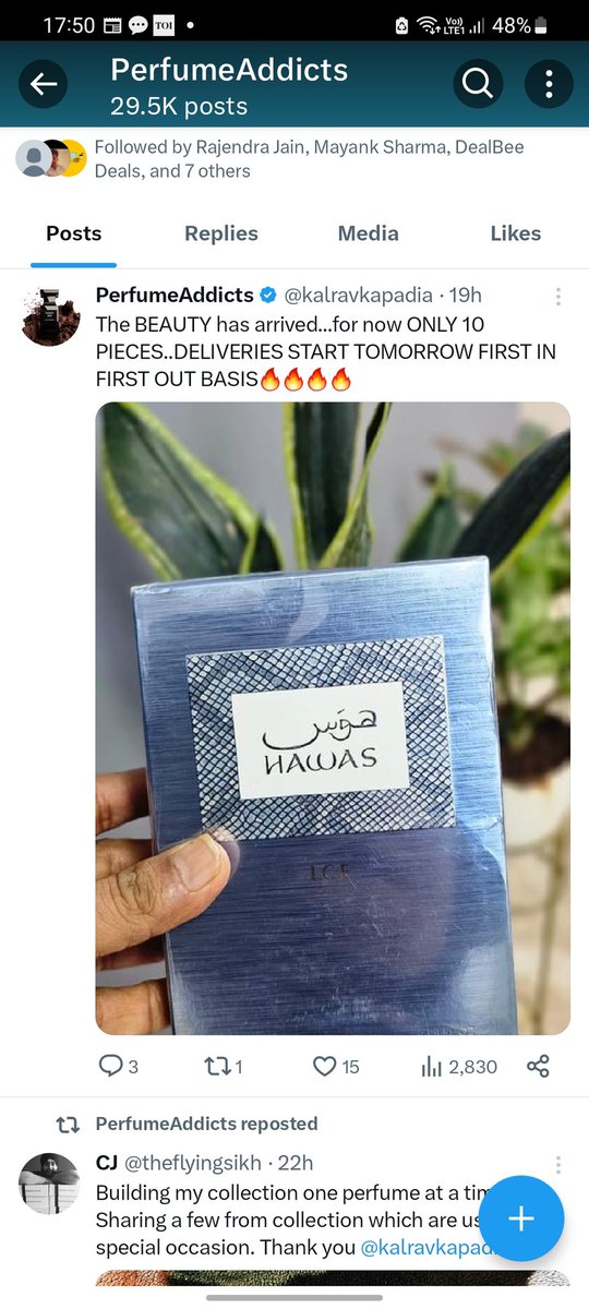 dkalpesh's tweet photo. @kalravkapadia 
Recieved it today this is an absolute beauty and must have for all who love good perfumes.

Thanks Kalrav for the recommendation.

I think this will be a permanent perfume in my collection going forward. https://t.co/jD1rV3UjcN