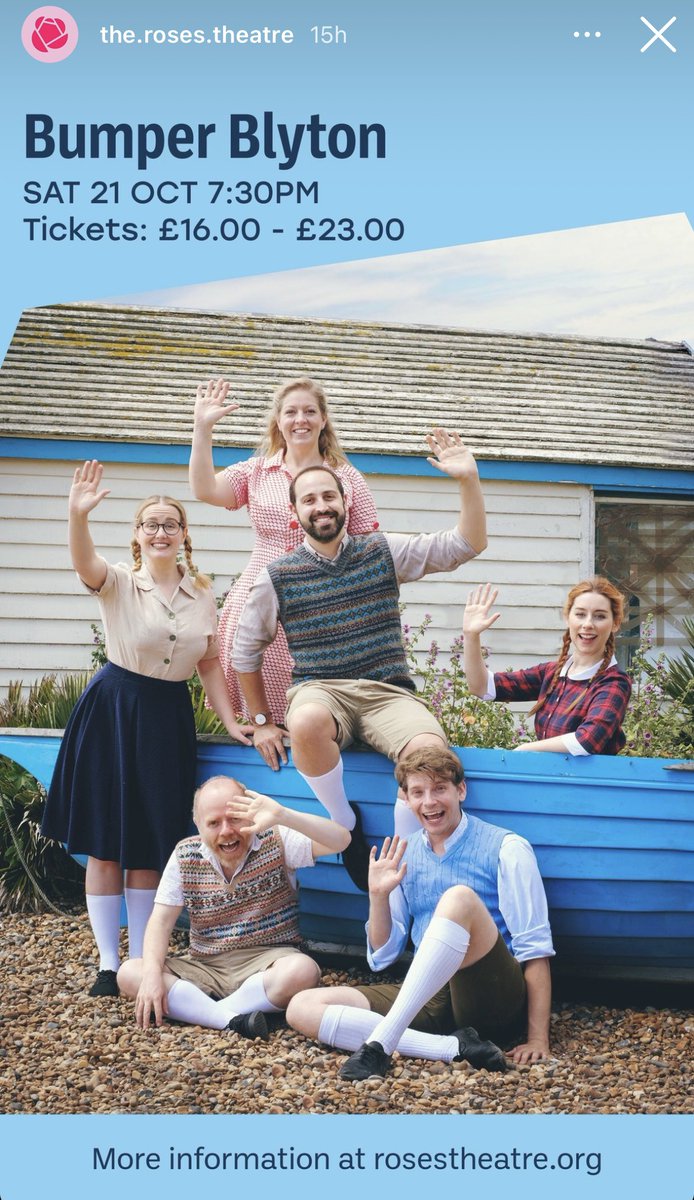 Grab your pigtails and pull up your long socks - next week we’re in #tewkesbury playing <a href="/RosesTheatre/">The Roses Theatre</a>  
 (21st Oct) - join us for a riotous night of Blyton escapades inspired by your suggestions!  #gloucestershire 🍰🚲
