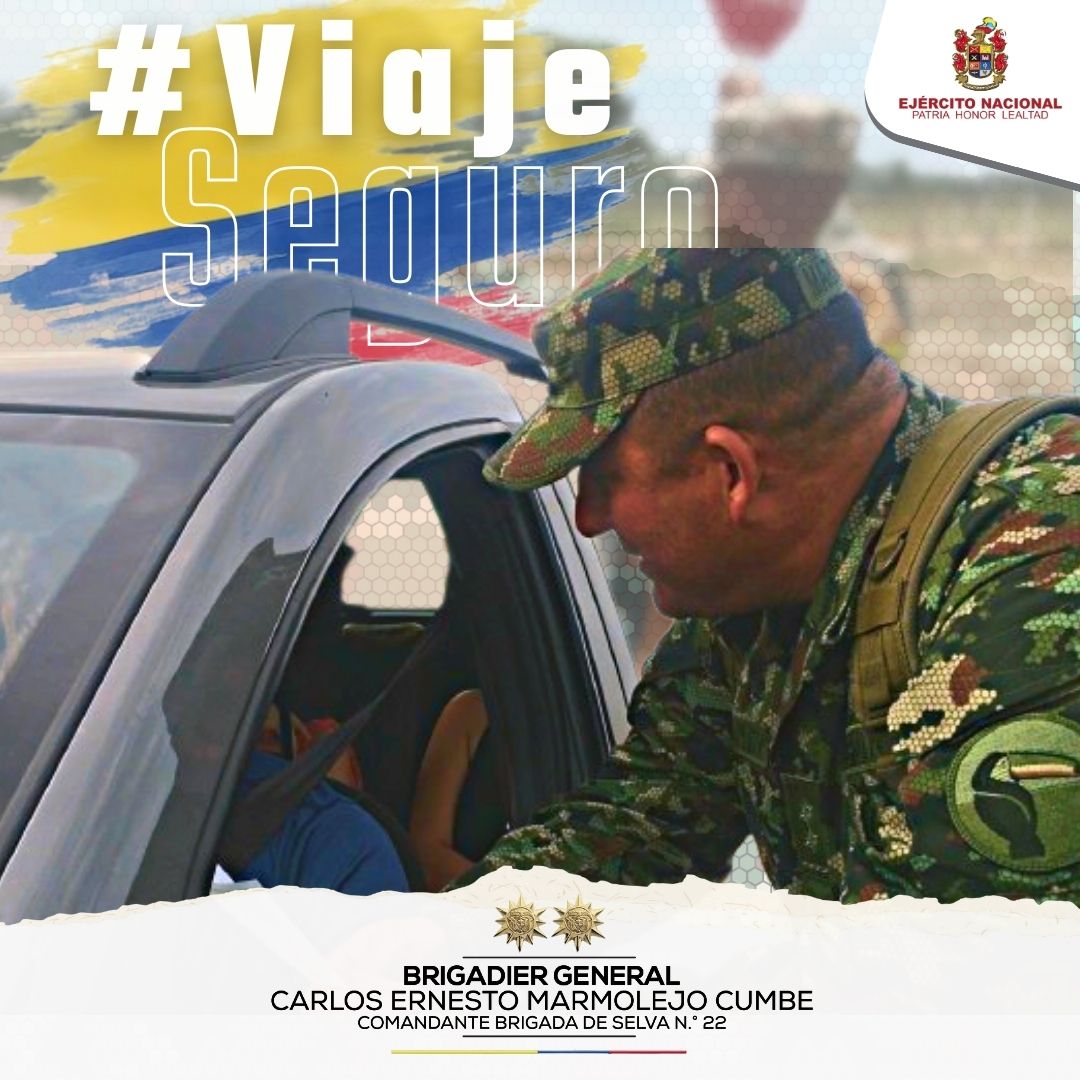 Ejercito_Div4's tweet photo. “Bienvenidos a este destino turístico por excelencia, #Guaviare, Colombia; un paraíso por descubrir. Que tengas un buen viaje, su @COL_EJERCITO está en el camino”: Brigadier General Carlos Marmolejo, comandante de la #Brigada22. https://t.co/7hjWIUaBkA